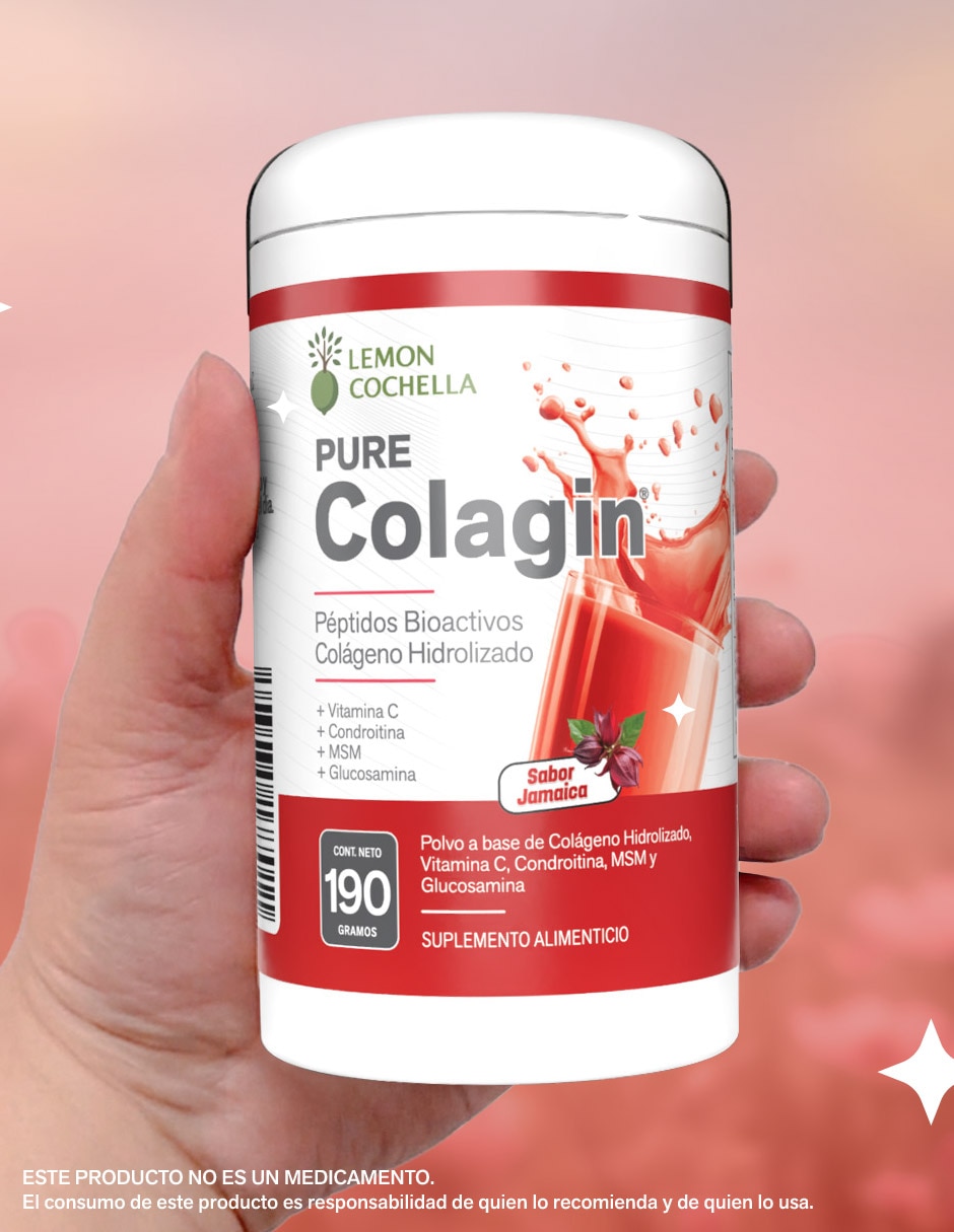 Pure colagin péptidos bioactivos colágeno hidrolizado 'con' péptidos bioactivos, cólageno hidrolizado, vitamina c condroitina, msm y glucosamina 'sabor' jamaica 'de' 190 g Pure colagin péptidos bioactivos colágeno hidrolizado 'con' péptidos bioactivos, cólageno hidrolizado, vitamina c condroitina, msm y glucosamina 'sabor' jamaica 'de' 190 g