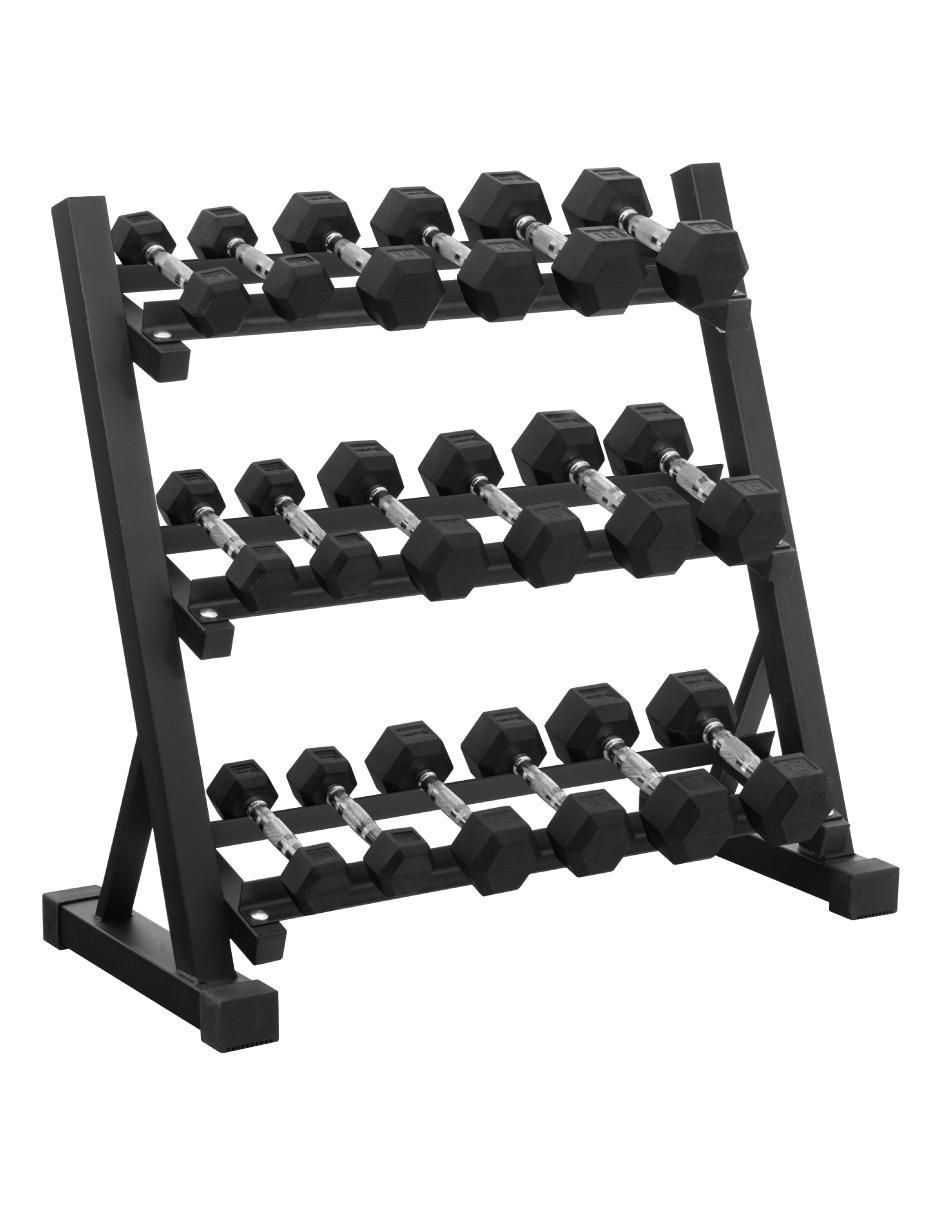 Rack de mancuernas 3 compartimentos 2