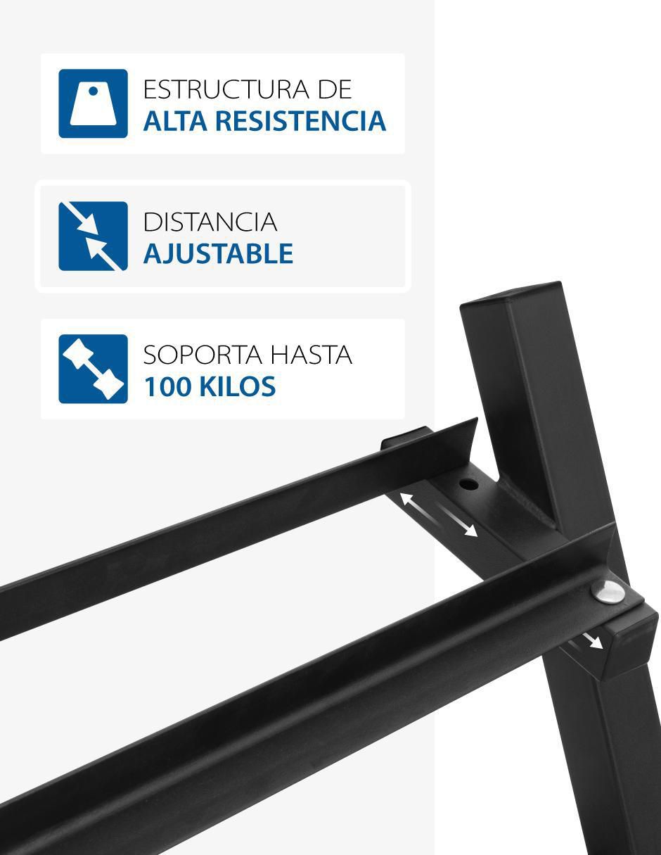 Rack de mancuernas 3 compartimentos 7