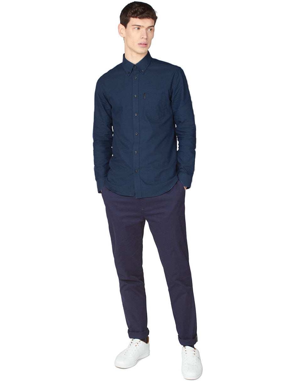 Camisa casual de algodón manga larga para hombre 3