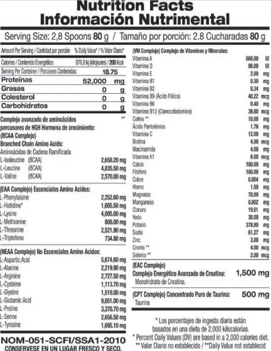 Suplemento alimenticio Food & Nutrition Technologies sabor vainilla francesa