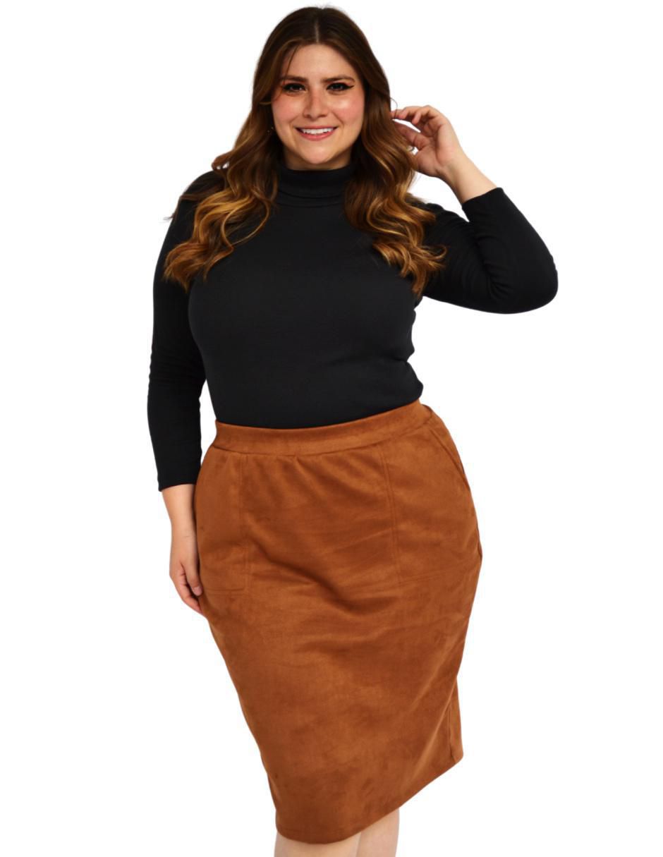 Falda midi con pretina 7