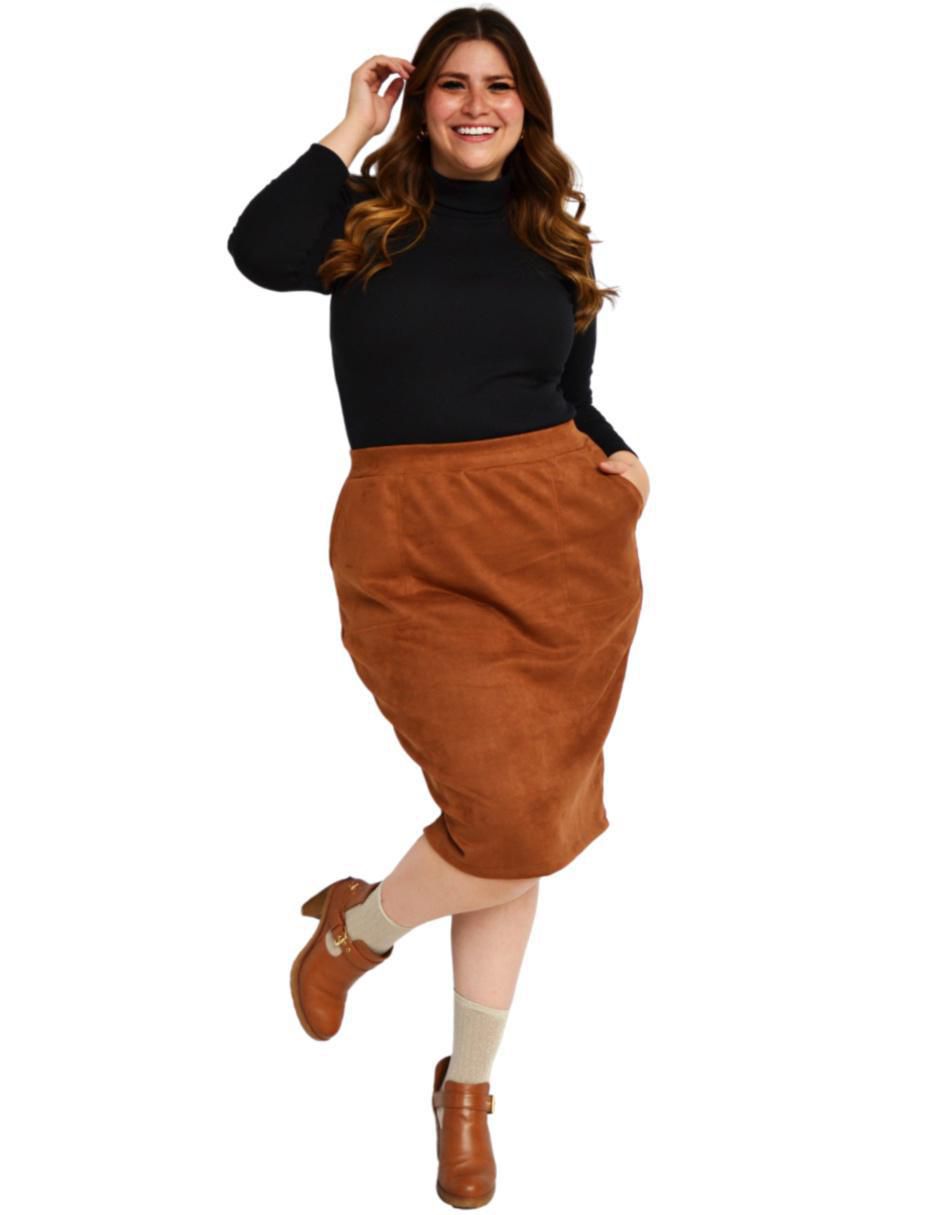 Falda midi con pretina