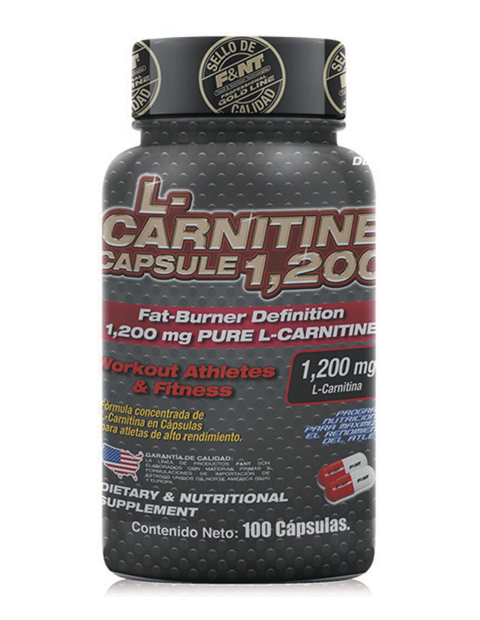 Suplemento alimenticio Food & Nutrition Technologies con l-carnitina sabor natural de 100cápsulas
