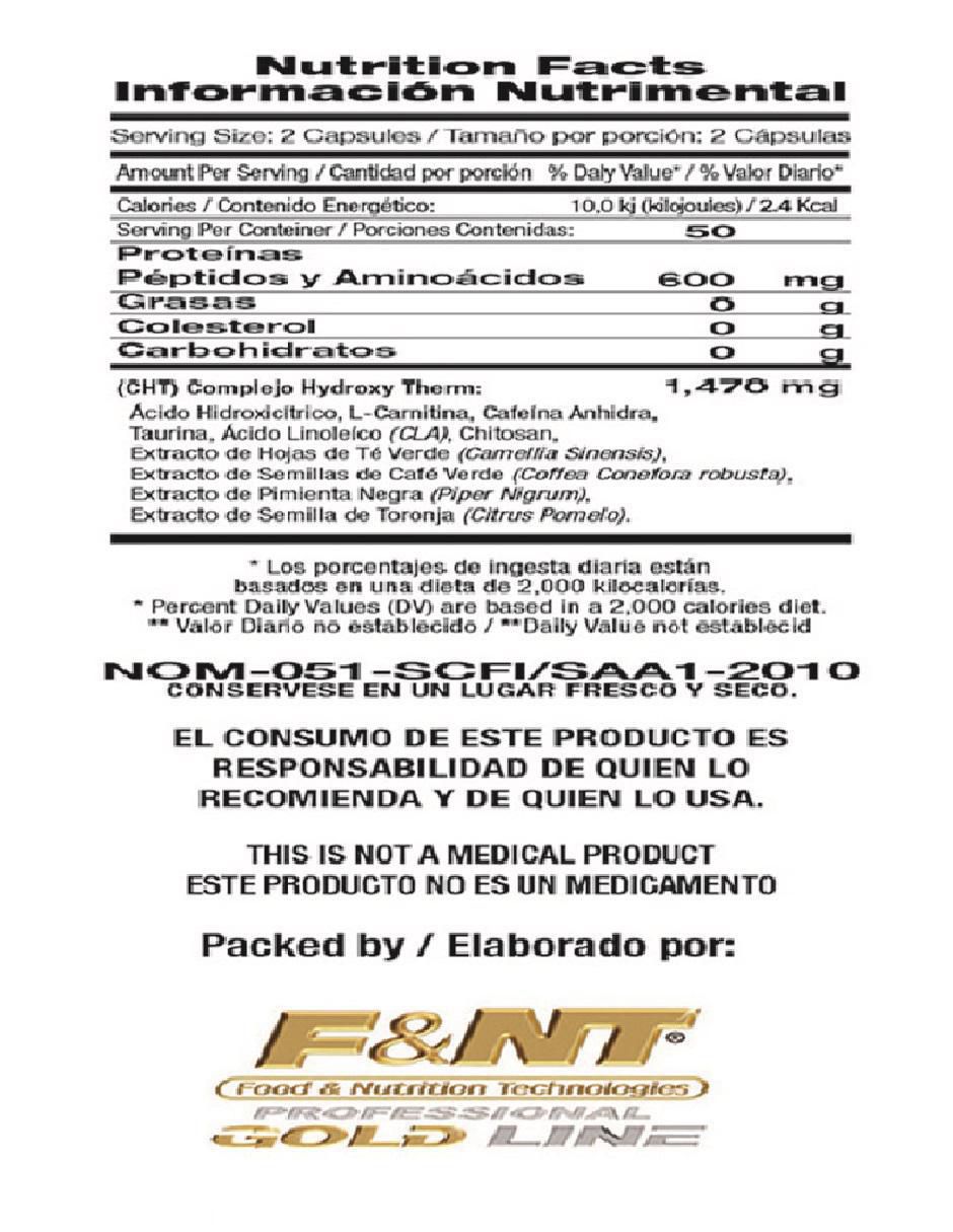 Quema grasa Food & Nutrition Technologies sabor natural