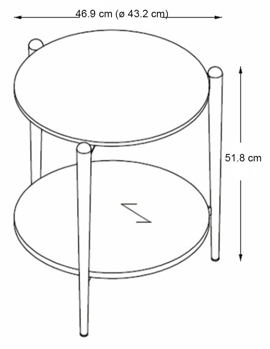Mesa lateral armable bristol 6