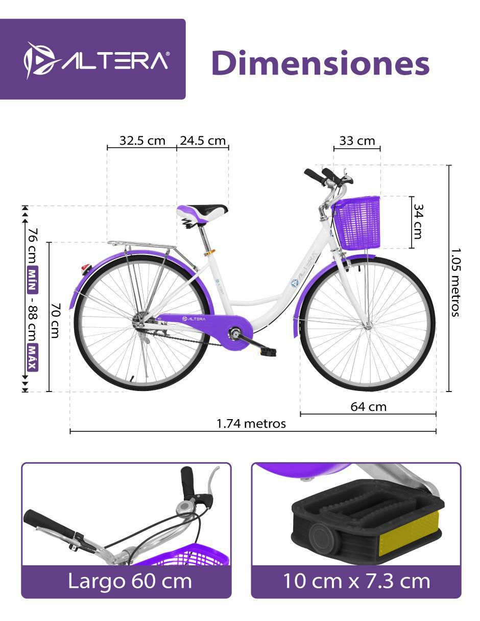 Bicicleta urbana rodada 26 unisex 11