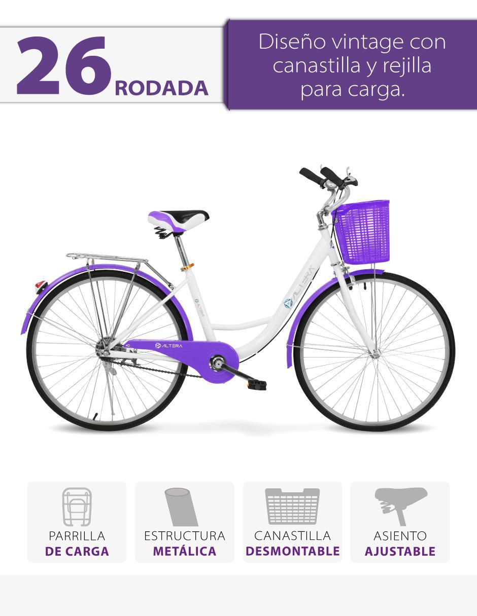 Bicicleta urbana rodada 26 unisex 8
