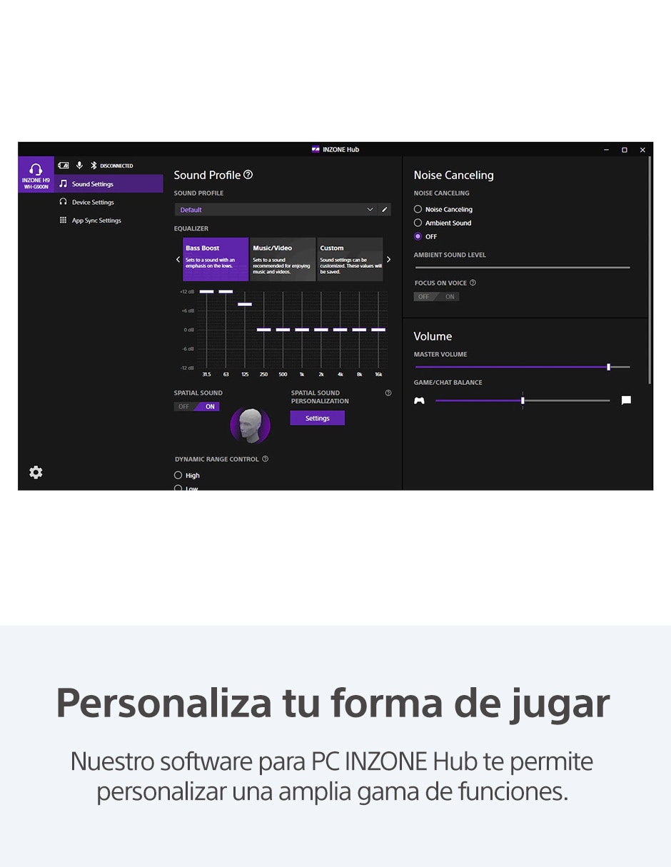 Audífonos gamer Inzone H9 inalámbricos con cancelacion de ruido 7