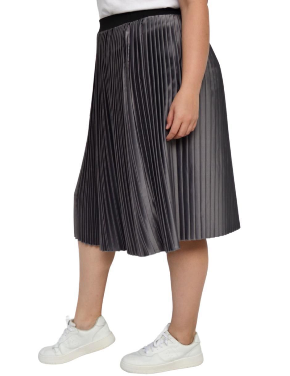 Falda midi media pretina con resorte 3