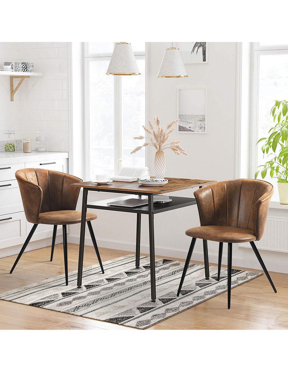 Set de sillas 2 piezas doncic dining suede 5