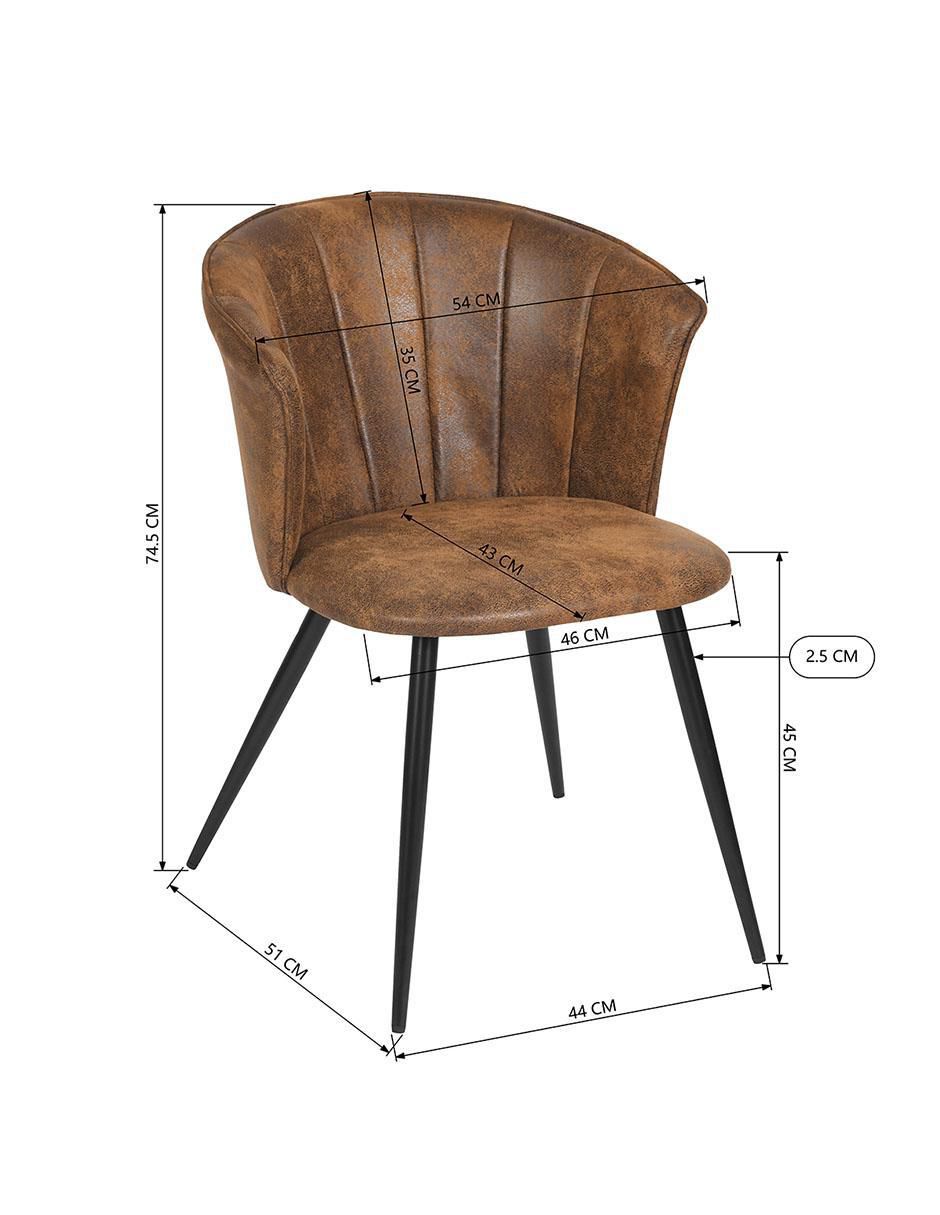 Set de sillas 2 piezas doncic dining suede 10