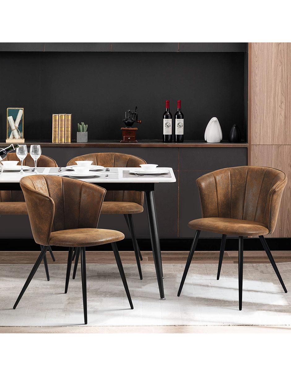 Set de sillas 2 piezas doncic dining suede 3
