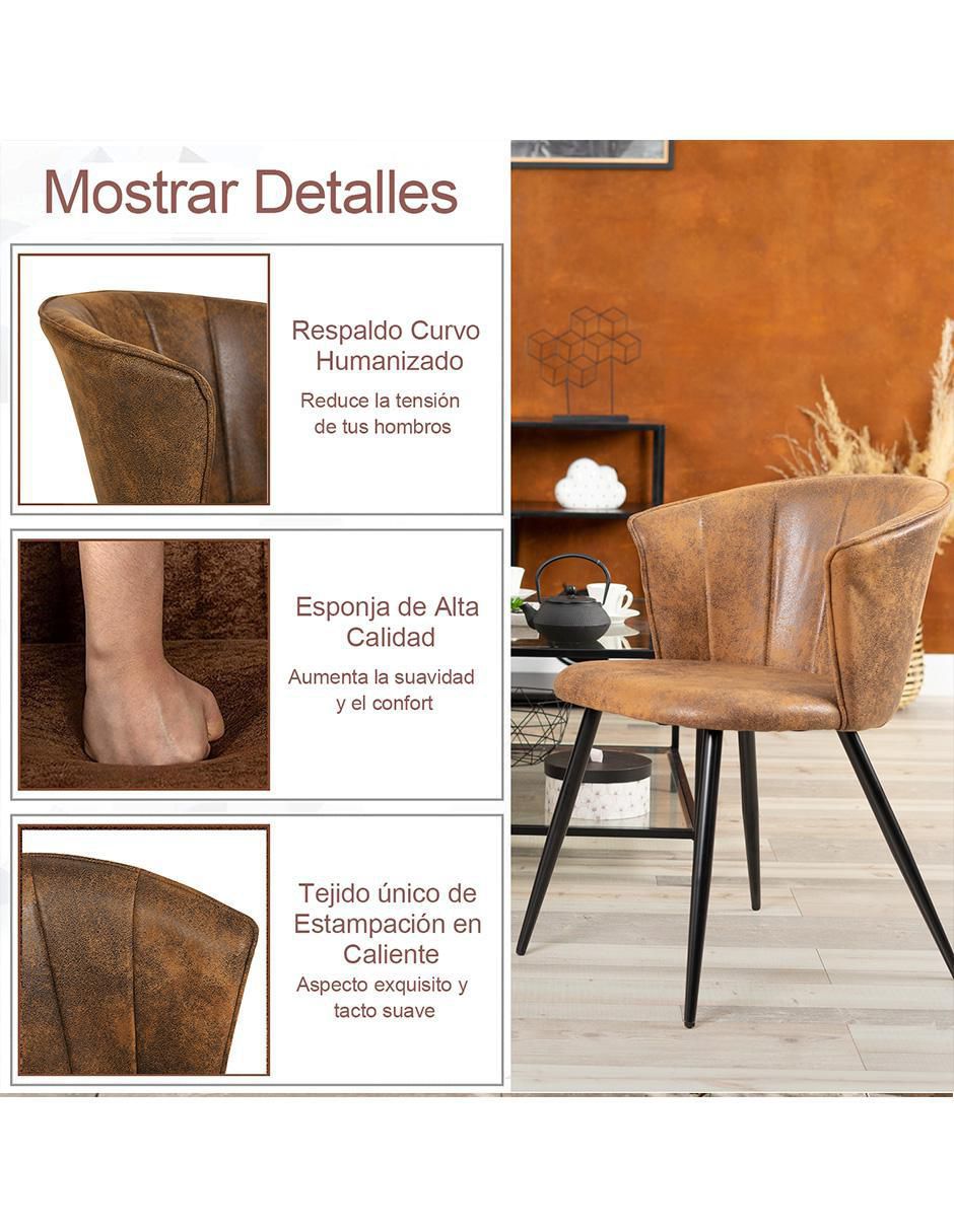 Set de sillas 2 piezas doncic dining suede 6