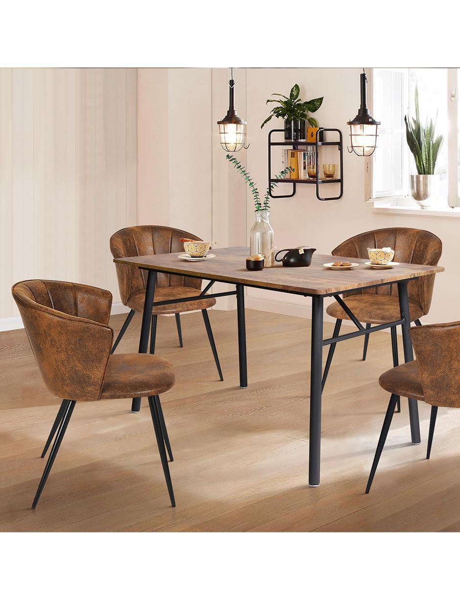 Set de sillas 2 piezas doncic dining suede 4