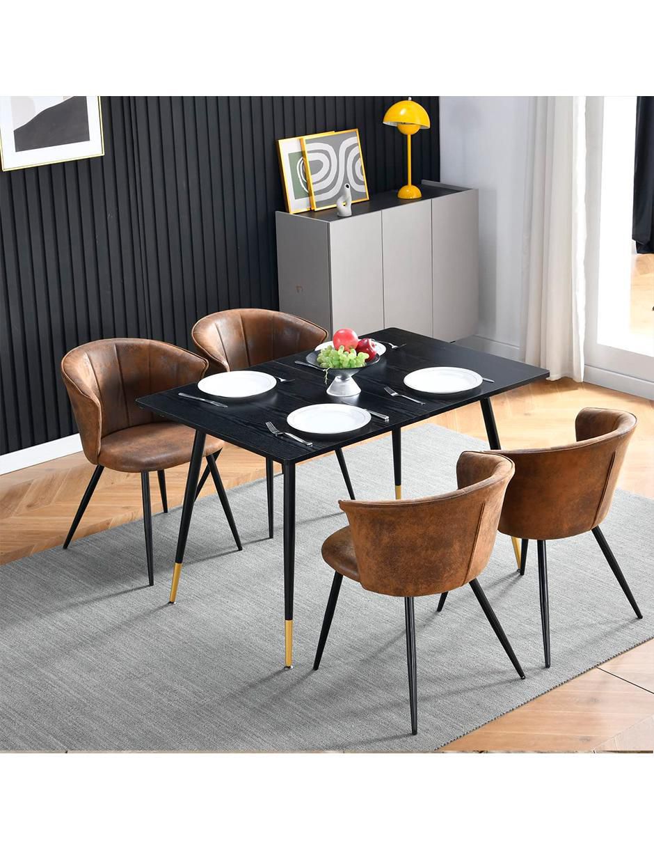 Set de sillas 2 piezas doncic dining suede 7