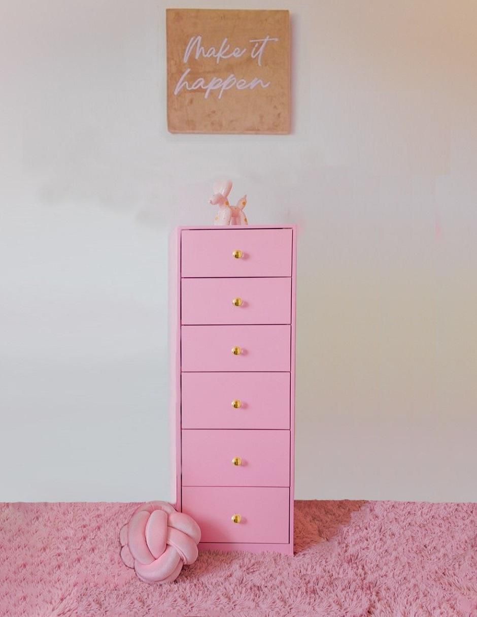 Cajonera Barby Pink Silver 2