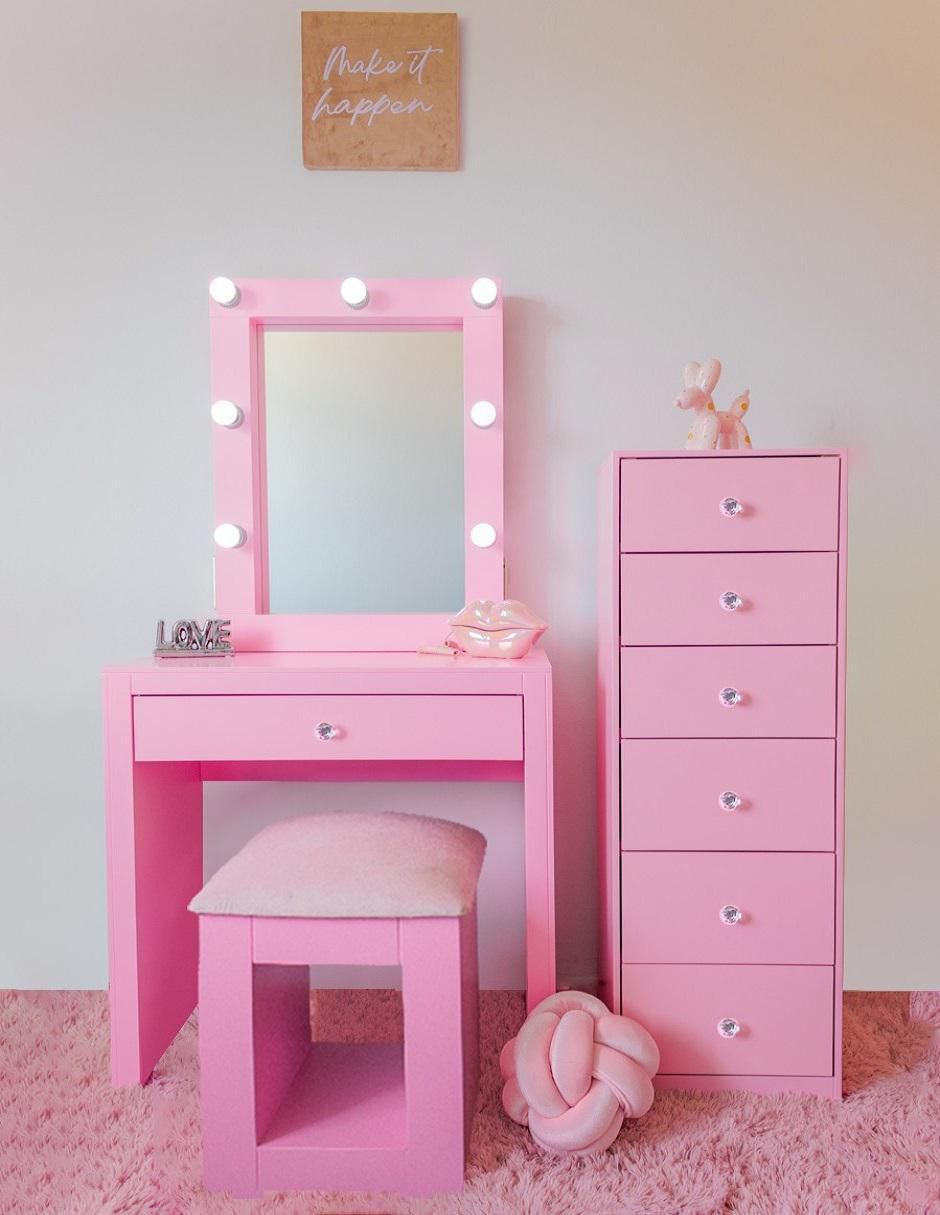 Cajonera Barby Pink Silver 3