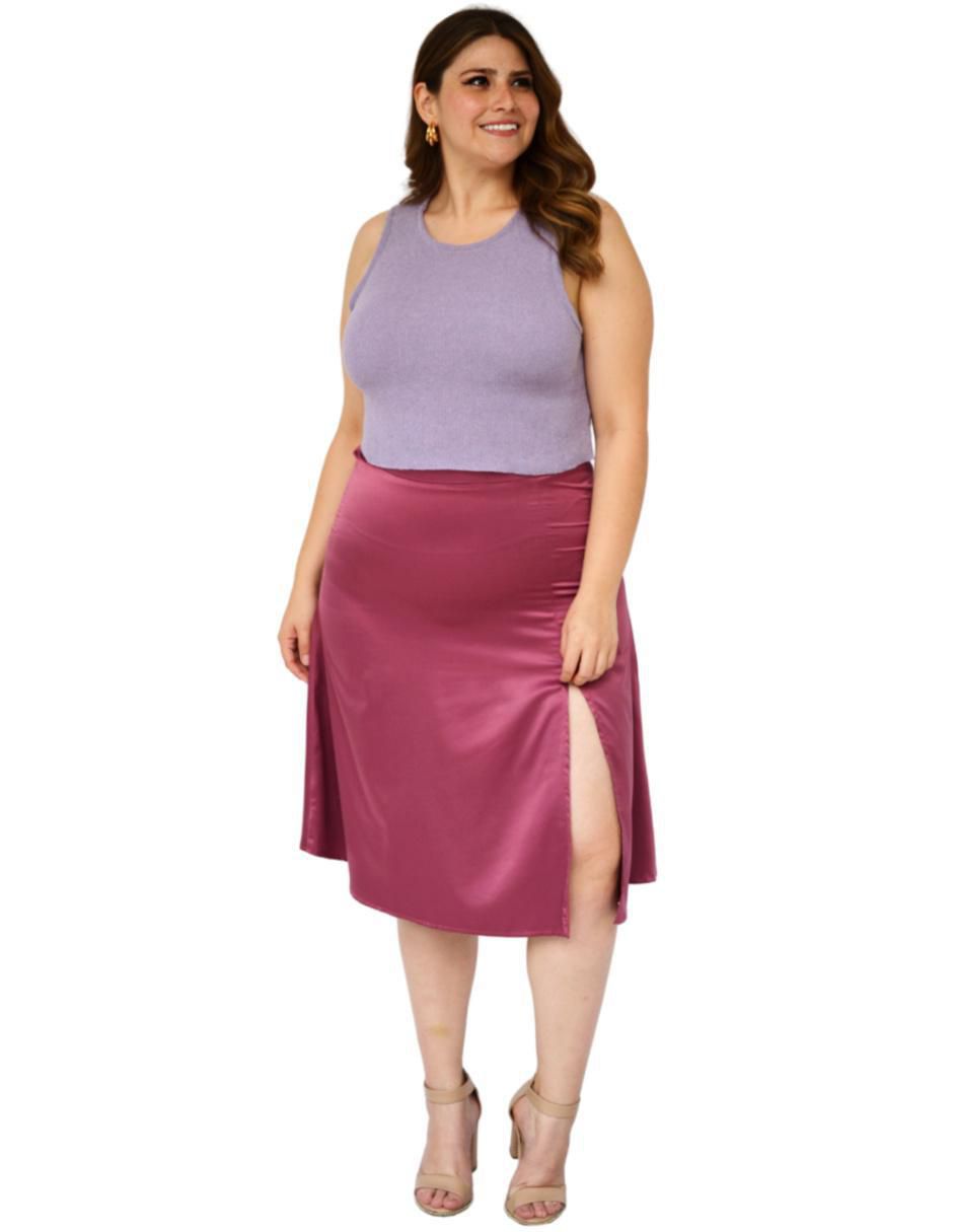 Falda midi con pretina