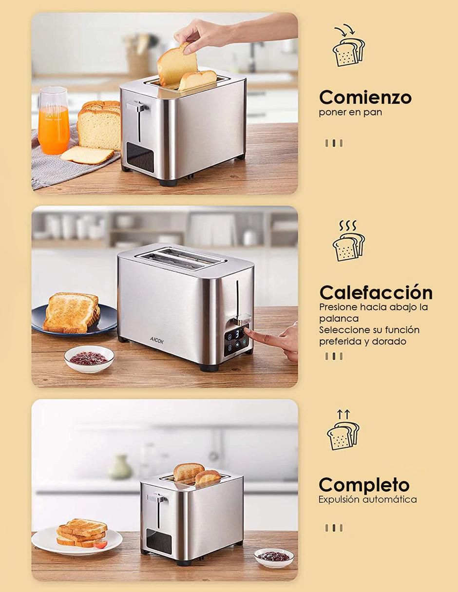 TOSTADOR HT8015 AICOK , PLATEADO 3