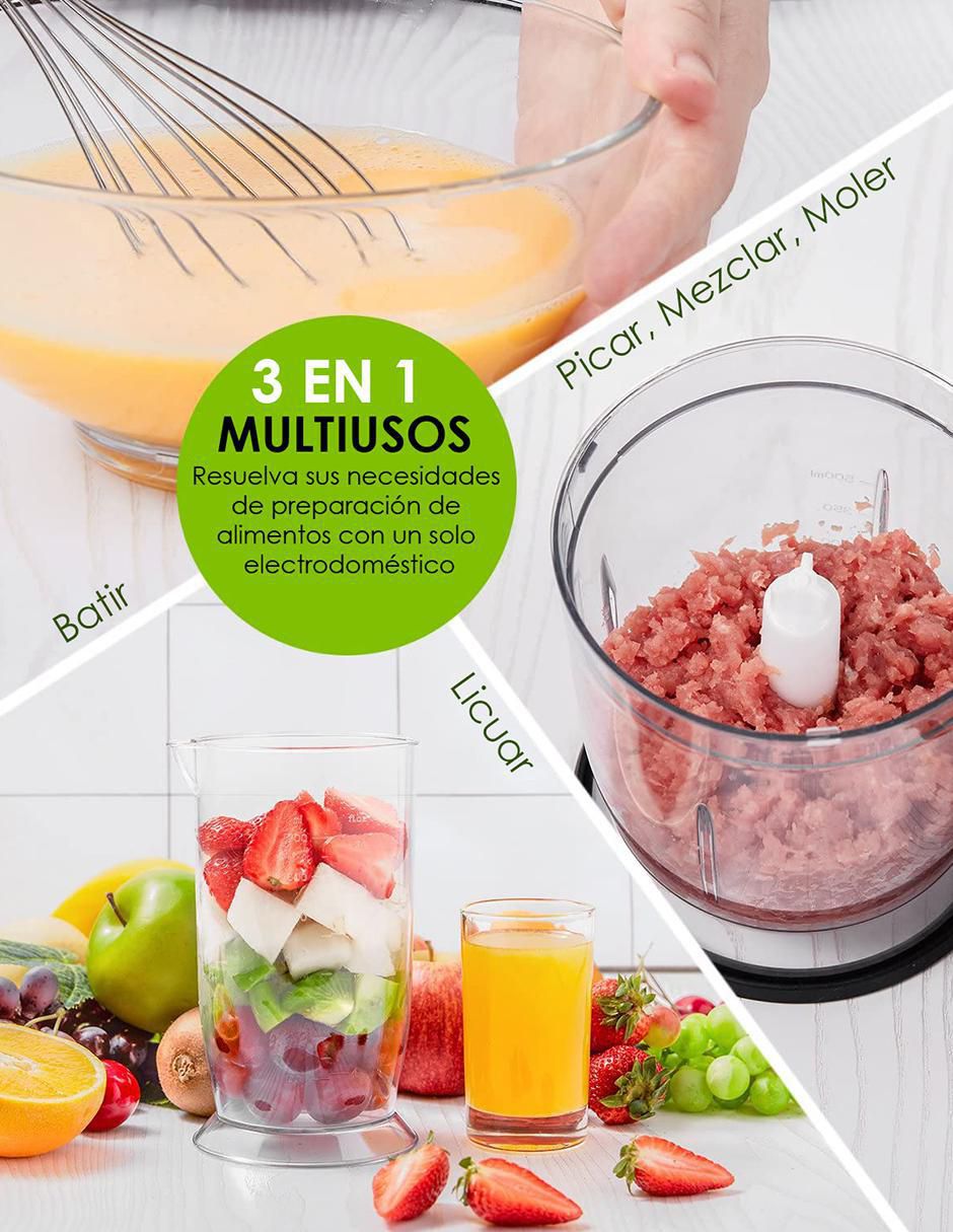 BATIDORA INMERSIÓN BI, 1.2 L, PLATEADO