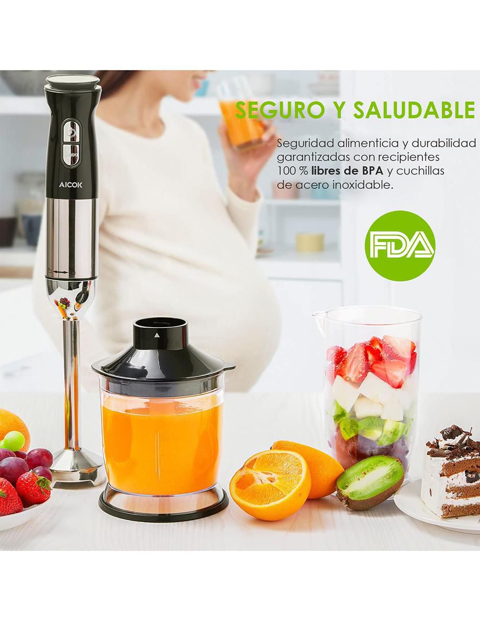 BATIDORA INMERSIÓN BI, 1.2 L, PLATEADO 6