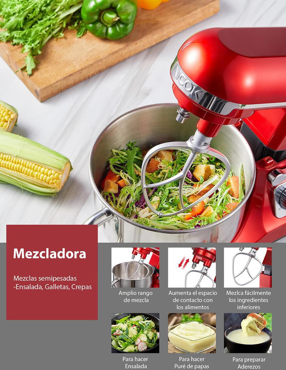BATIDORA PEDESTAL BP3701 AI, 5 L, ROJO