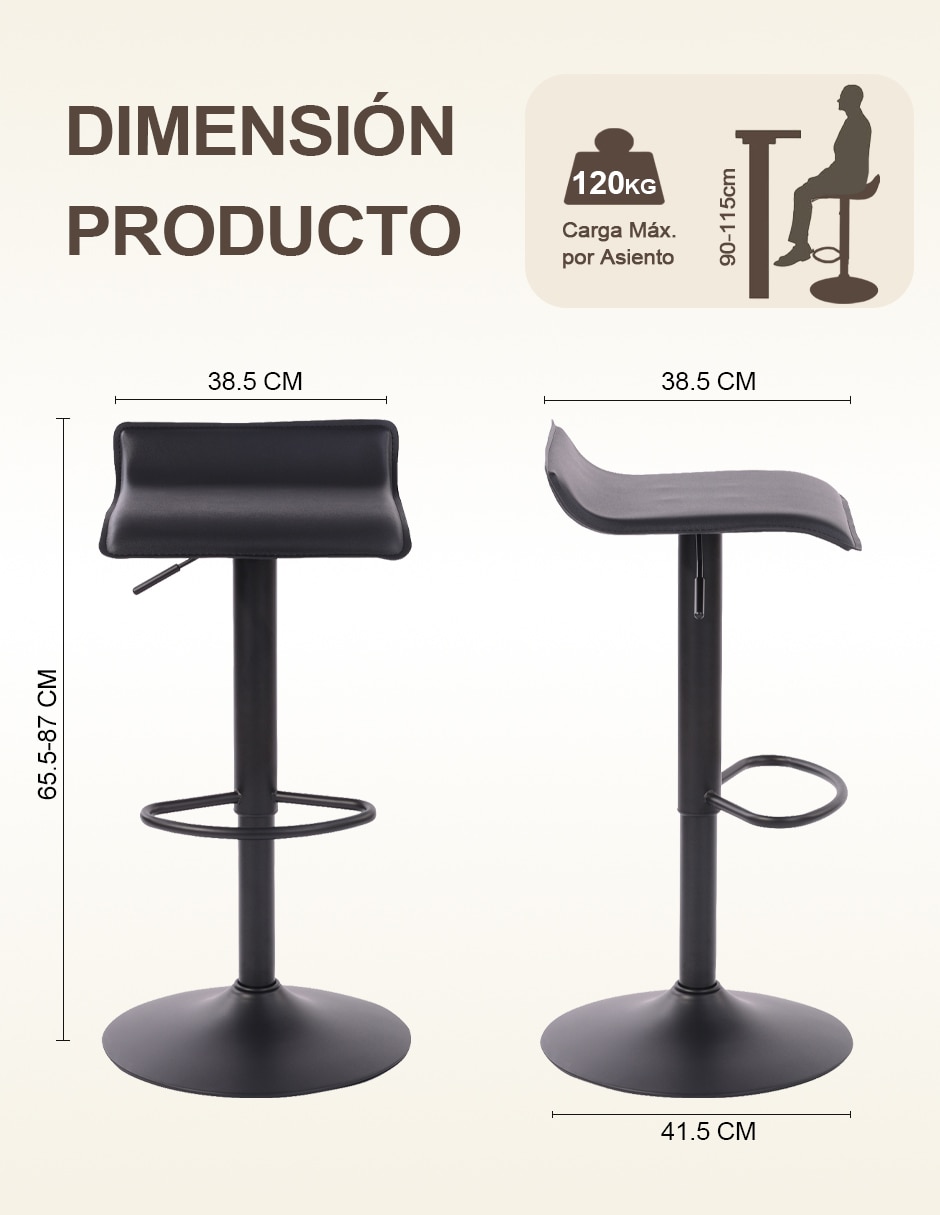 Juego de bancos de acero 9