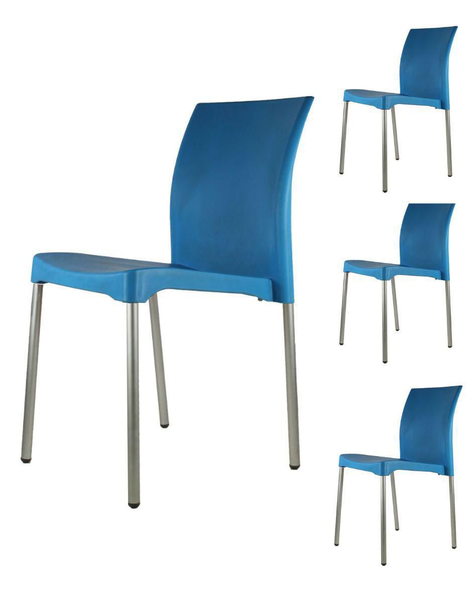 Juego de sillas 4 piezas de plástico Juego de sillas 4 piezas de plástico