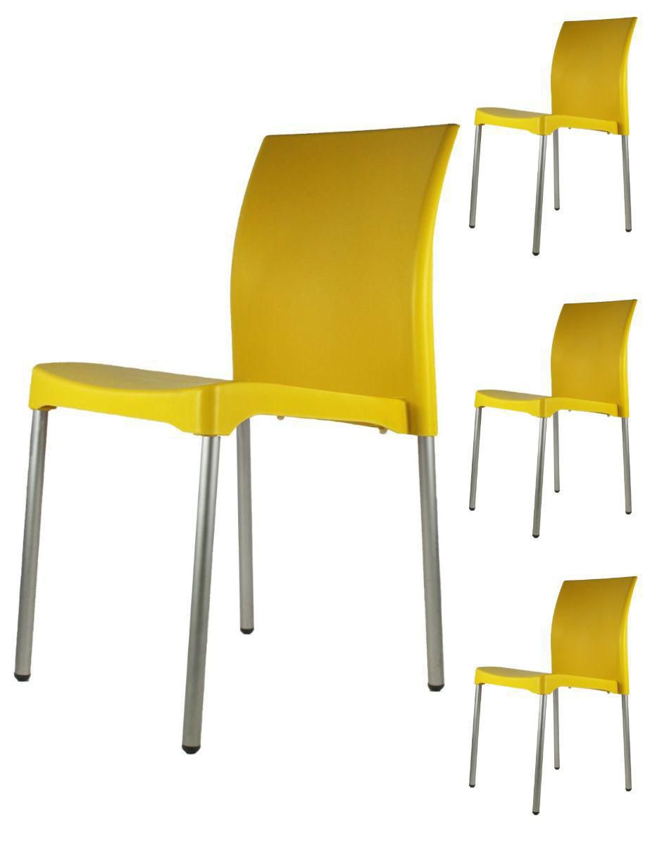 Juego de sillas 4 piezas de plástico Juego de sillas 4 piezas de plástico
