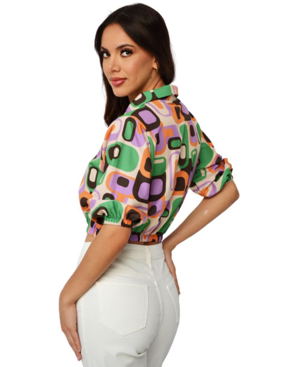 Blusa manga corta para mujer 7