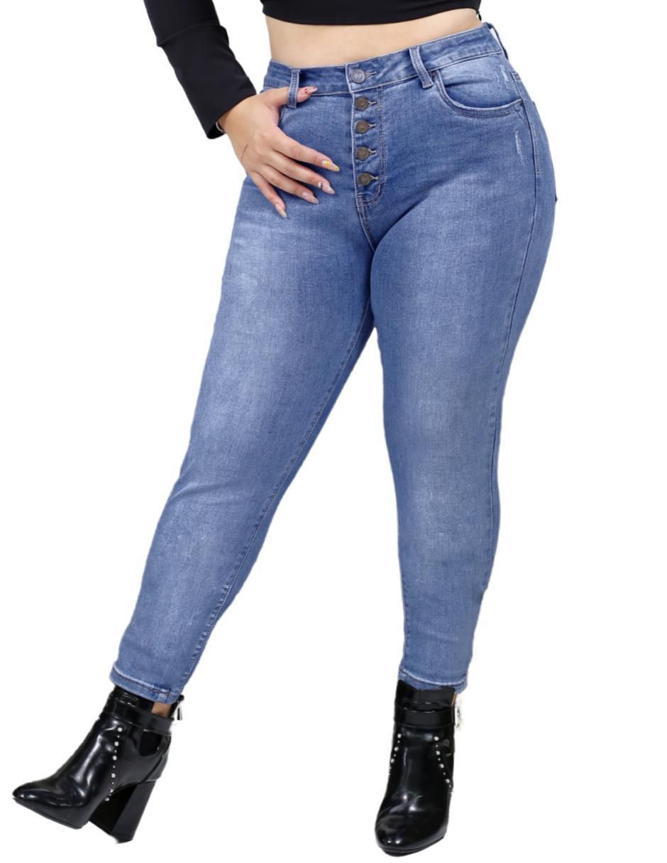 Jeans skinny j-kyr-1879-medio para mujer
