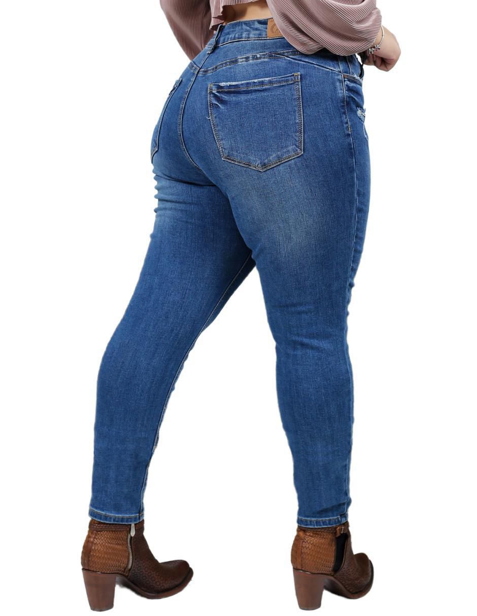 Jeans skinny j-kyr-1881-medio para mujer