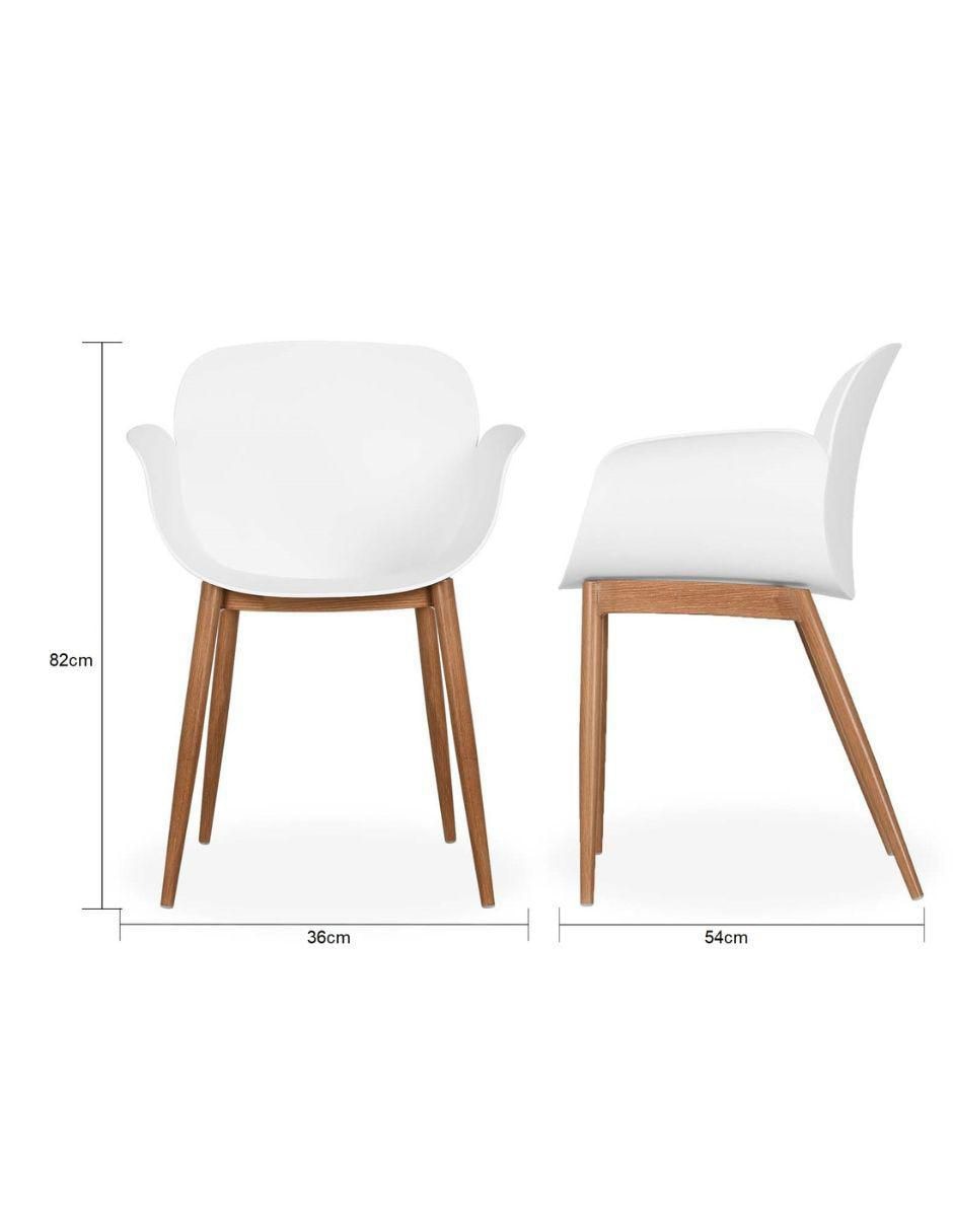 Set de sillas 4 piezas Mantova de plástico 6