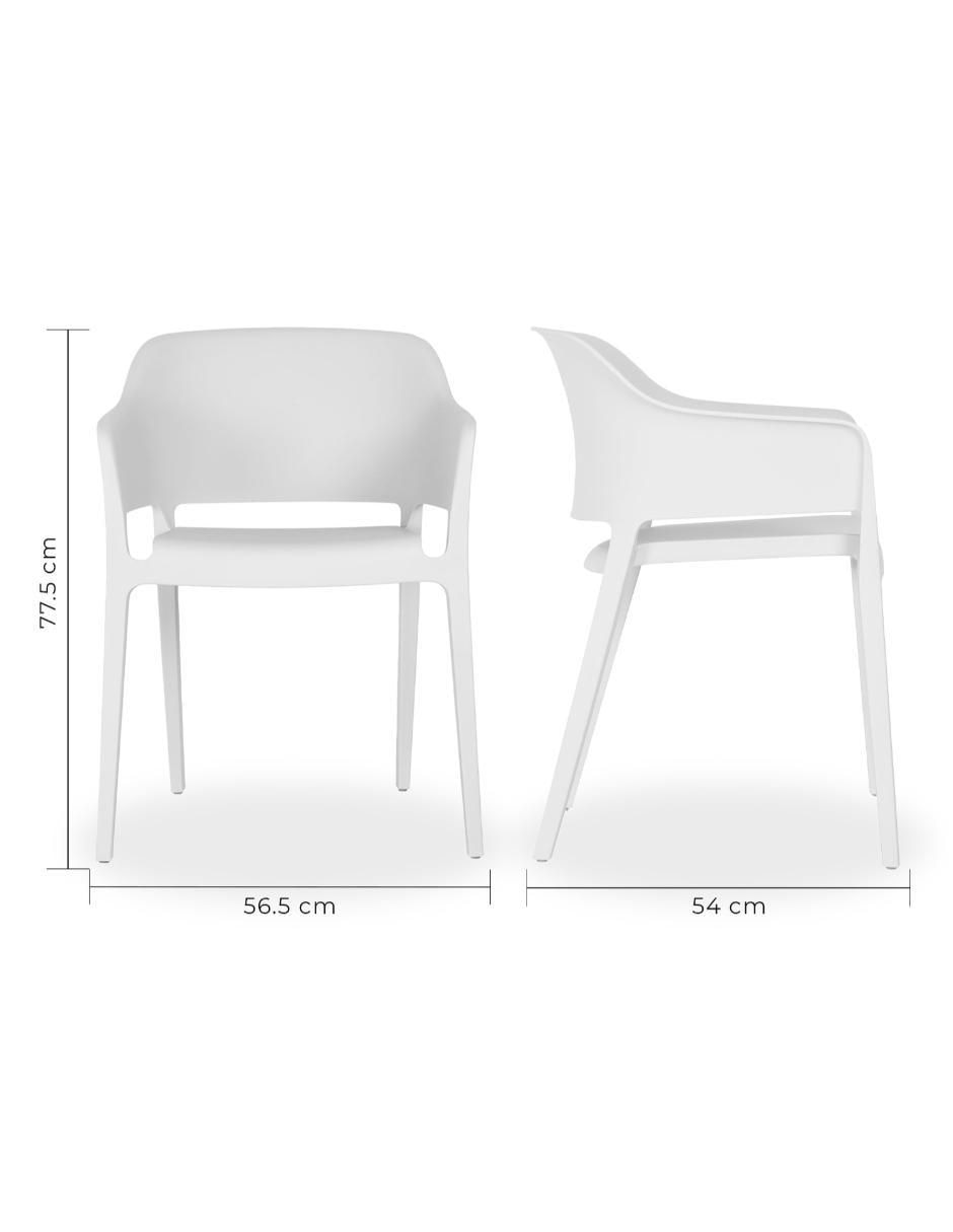 Juego de sillas 4 piezas Capri de plástico 6