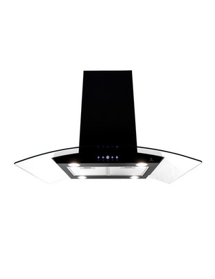 Campana de isla Supra CI-76 BLACK de acero inoxidable