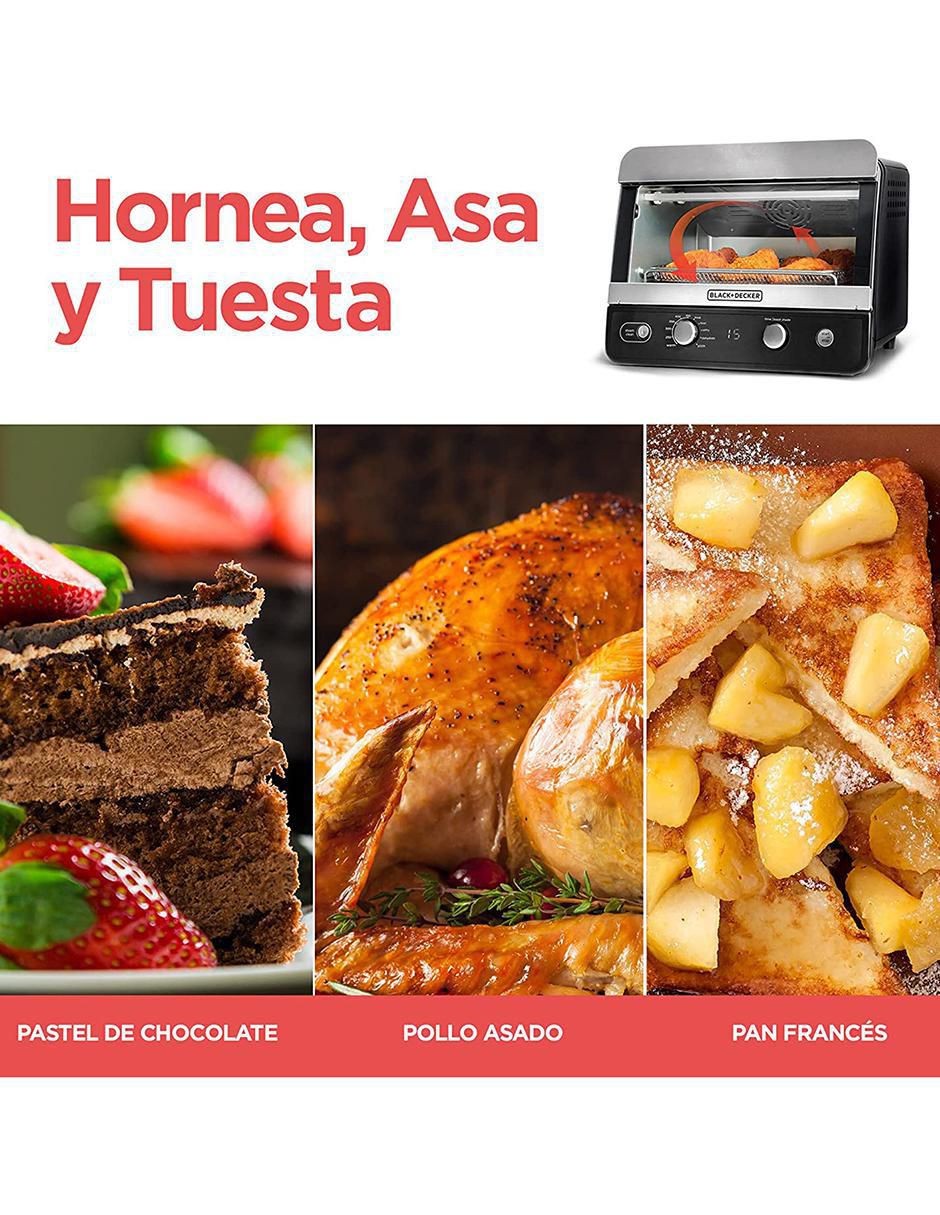 HORNO ELÉCTRICO FREIDORA H6020, NEGRO 7