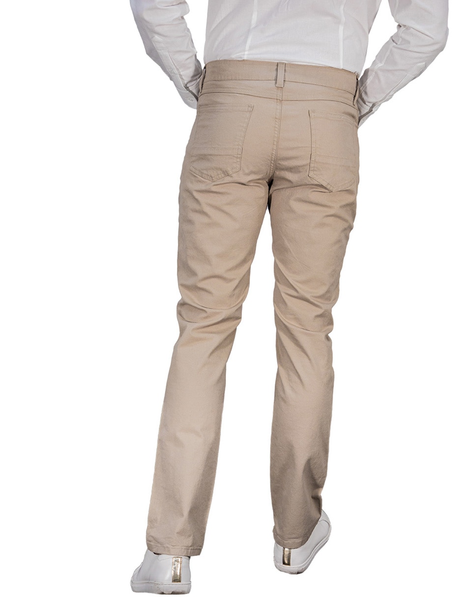 Pantalón casual chino slim de algodón para hombre 2