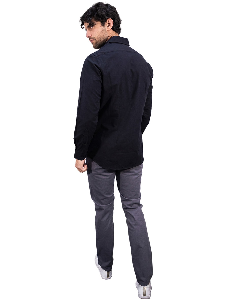 Camisa casual Kenneth Cole de algodón manga larga para hombre