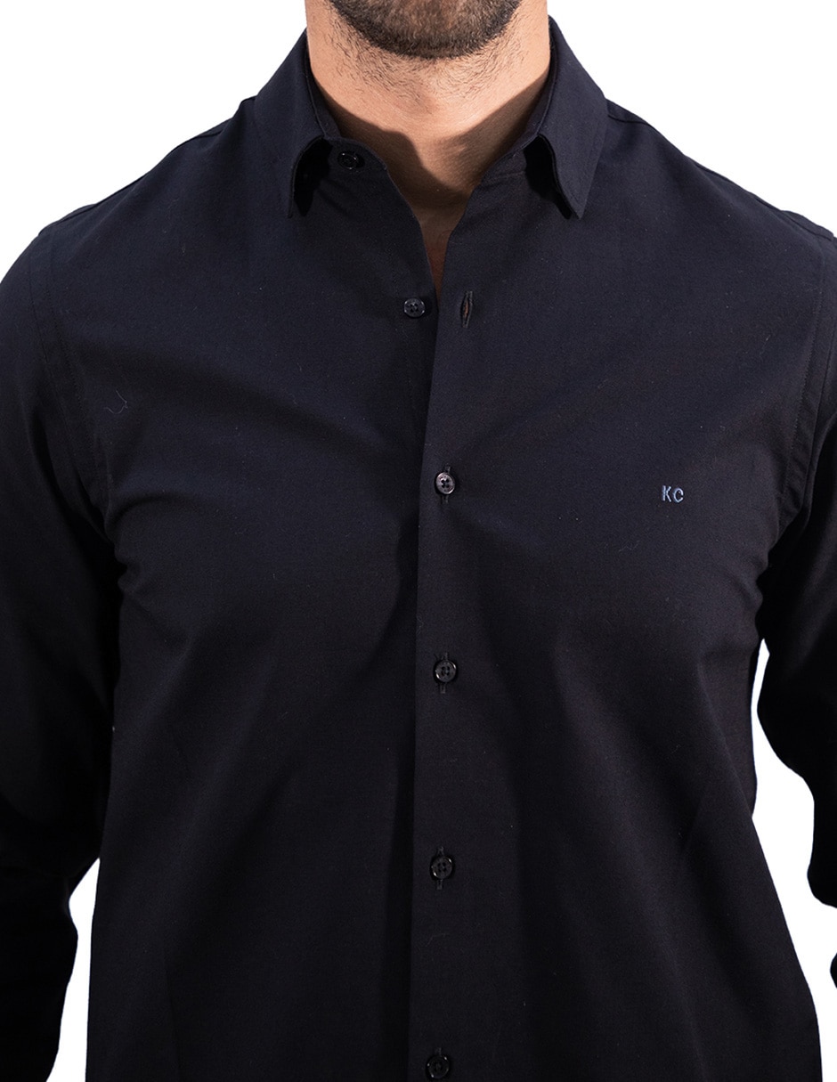 Camisa casual Kenneth Cole de algodón manga larga para hombre