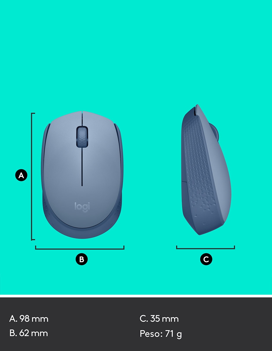 Mouse Inalámbrico m170 910-006863 8