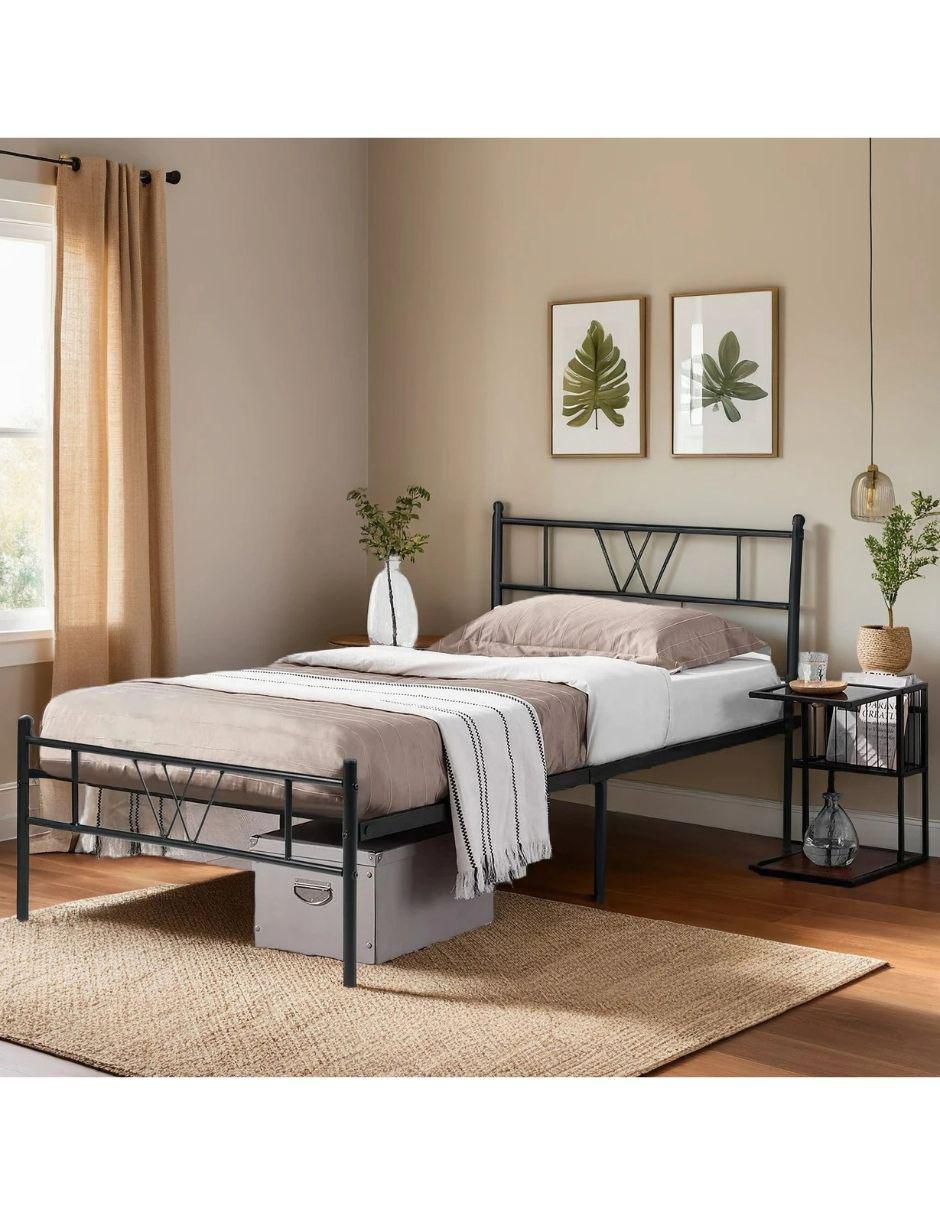 Cama de acero individual