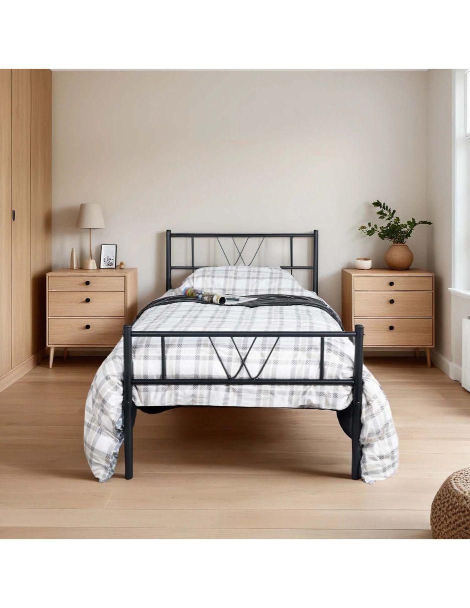 Cama de acero individual