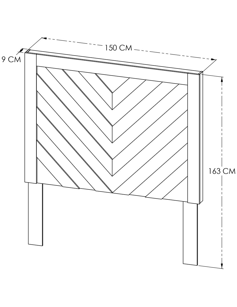 Cabecera Adare de madera nogal 6