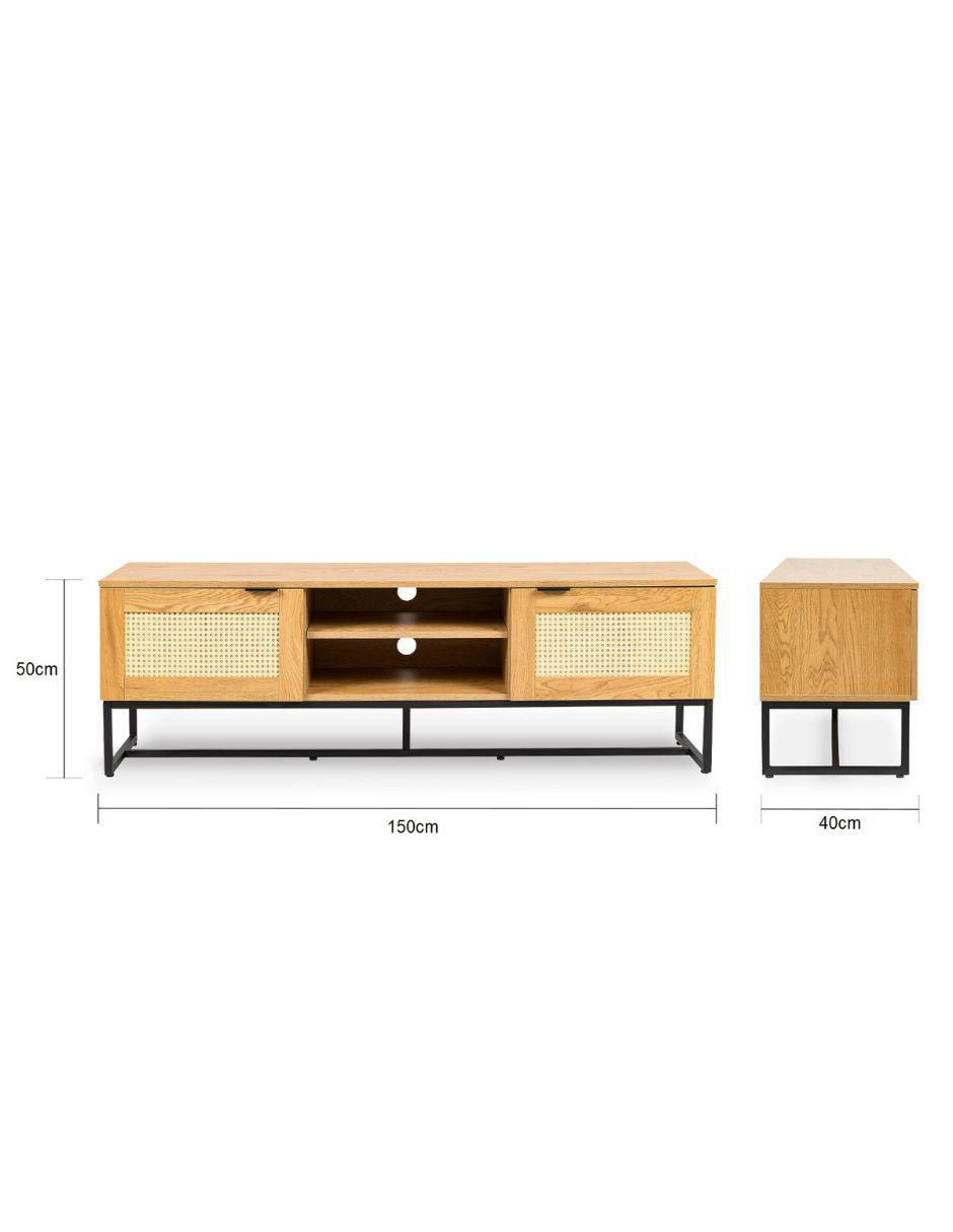 Mueble de TV armable Xelha de madera 9