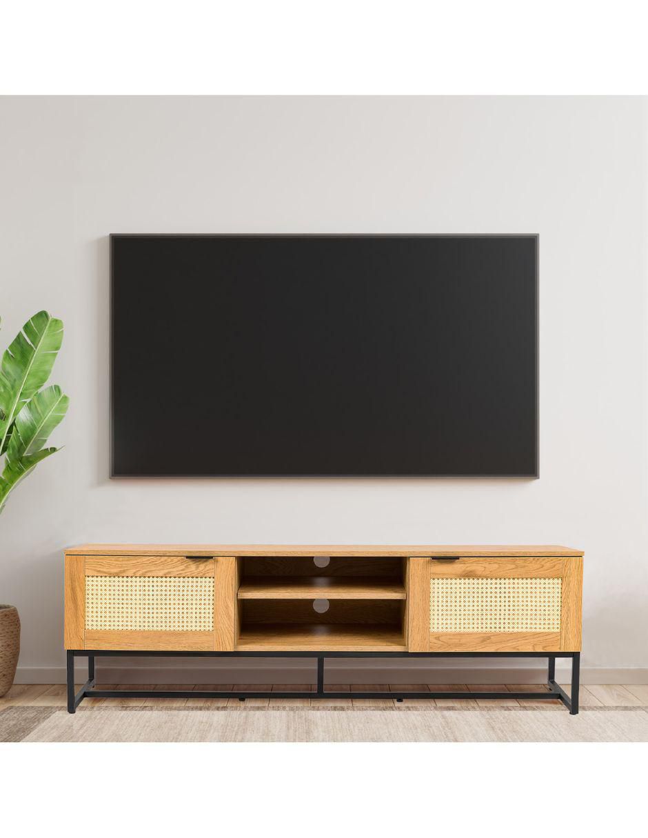 Mueble de TV armable Xelha de madera 6