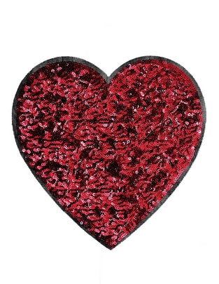 Parche decorativo para ropa Corazón lentejuela grande aplicación lentejuelas