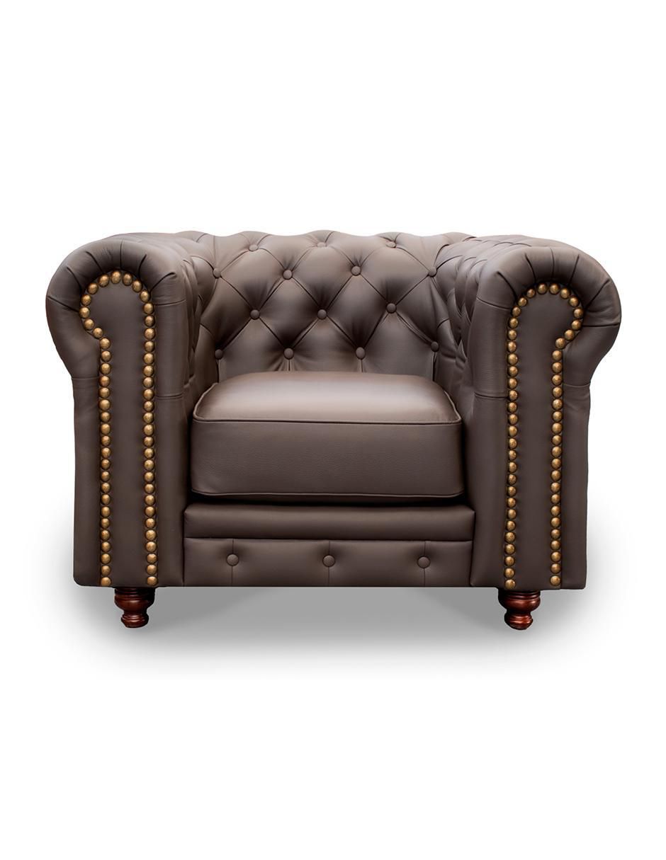 Sillón Chesterfield de piel