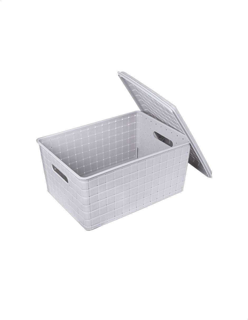 Canasta con forma rectangular de plástico Canasta con forma rectangular de plástico