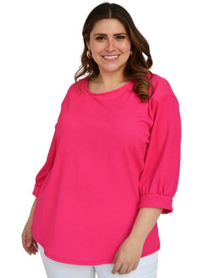 Blusa Roman Fashion manga 3/4 para mujer